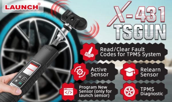 LAUNCH TSGUN TPMS Tyre Pressure Diagnostic Tools Automotive TPMS Sensor Activator Programming Learning