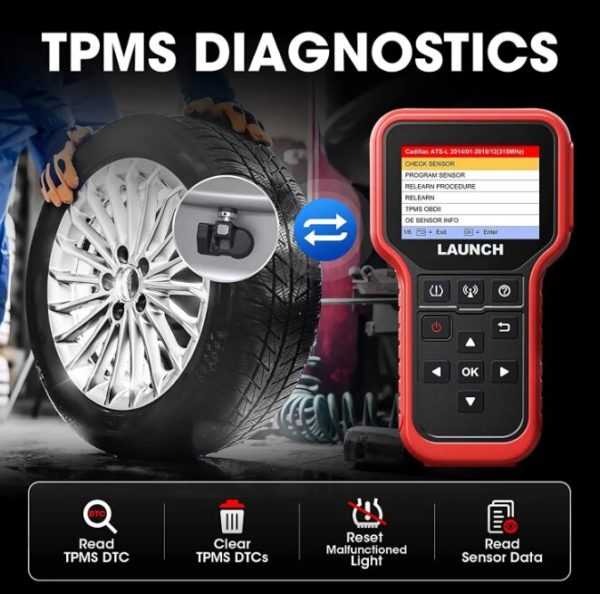 LAUNCH TPMS CRT5011X Relearn Tool Activate/Relearn All Car Tyre Pressure Sensors TPMS Programming Tool