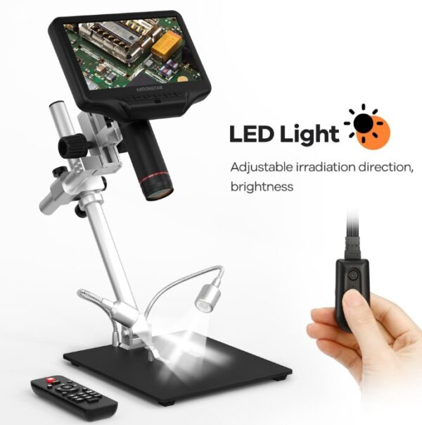 7inch LCD Microscope 4Megapixel Industrial Microscope Digital Electronic Maintenance Magnifying