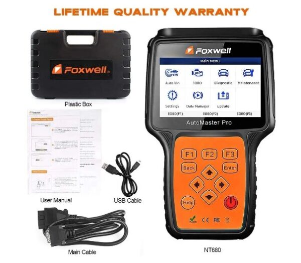 FOXWELL NT680Pro Car Diagnostic OBD2 Scanner All-System & All-make Scanner with Special Functions CarRadio.ie