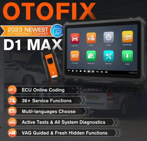 OTOFIX D1 MAX Wireless OBD2 Automotive Diagnostic Scanner Tool ECU Coding with 2 Year Free Update CarRadio.ie